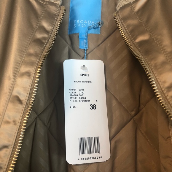 Escada Sport Gold Bomber Jacket
